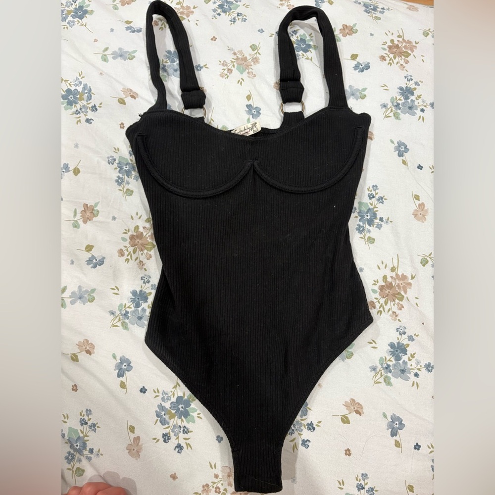Black Free people bodysuit